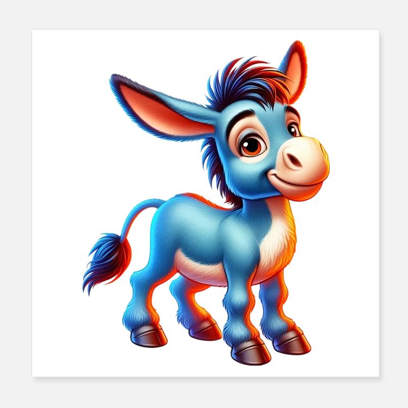 Mule âne Poster 20 x 20 cm