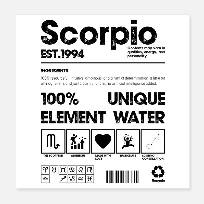 Scorpion 1994 Poster 20 x 20 cm