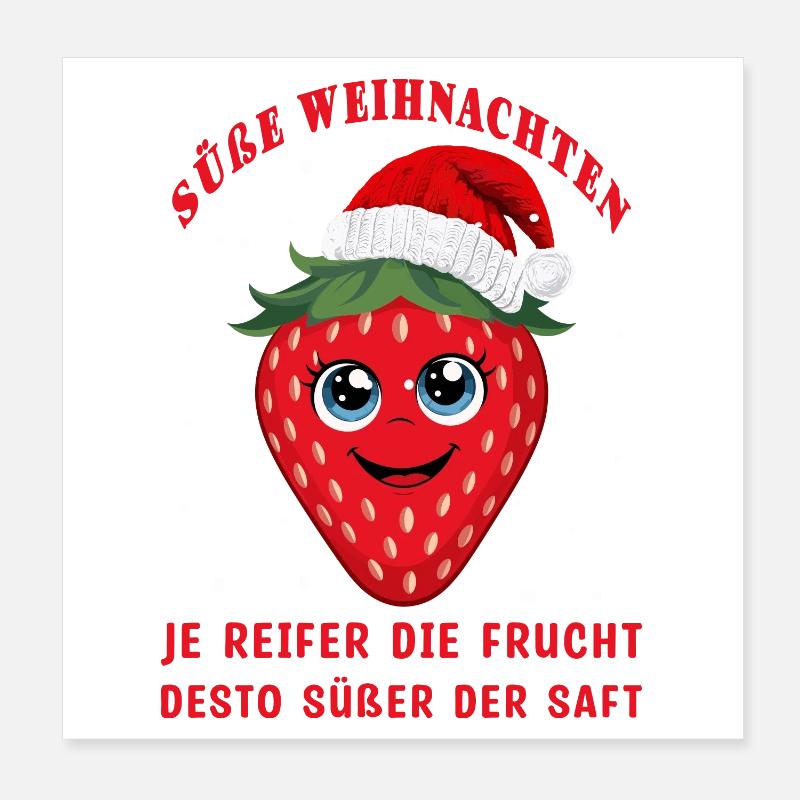 Fraise sucrée Poster 20 x 20 cm