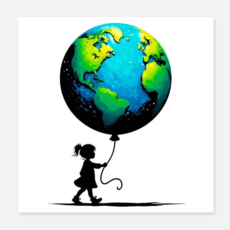 Planet Earth Poster 8" x 8" (20x20 cm)