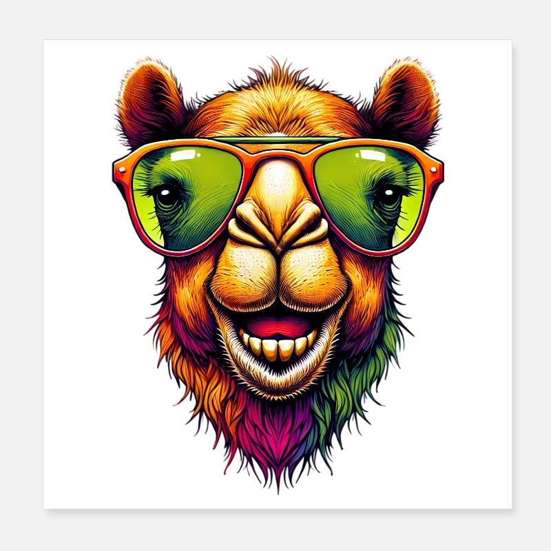 Kamel Poster 20x20 cm