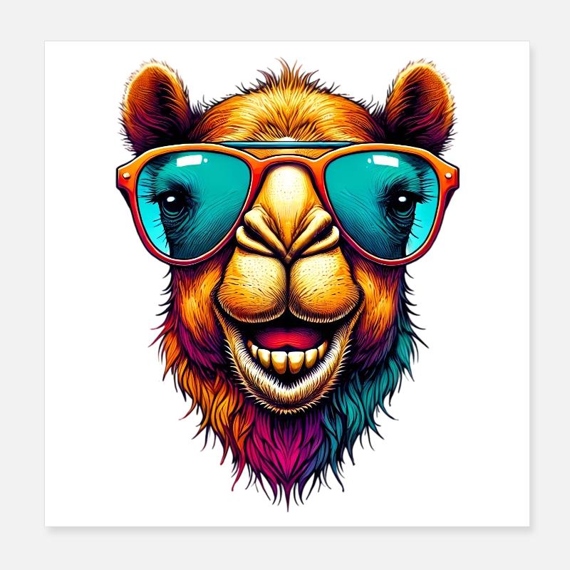 Kamel Poster 20x20 cm