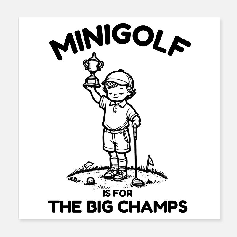 -golf pour enfants Poster 20 x 20 cm