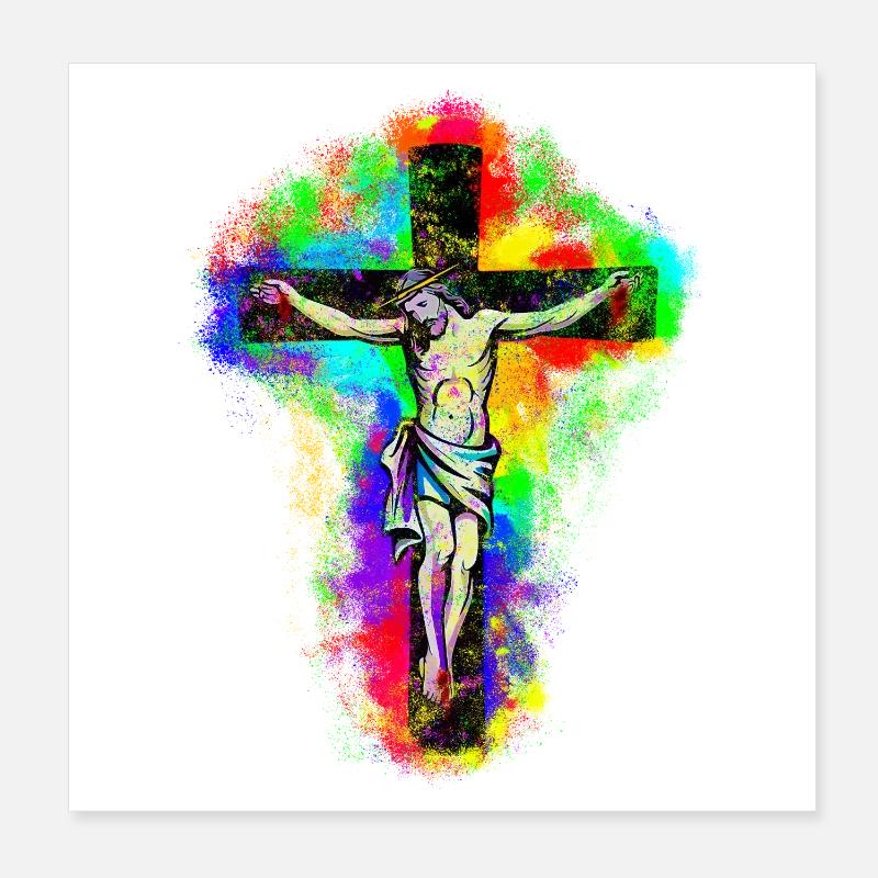 Croix de Jésus-Christ Poster 20 x 20 cm