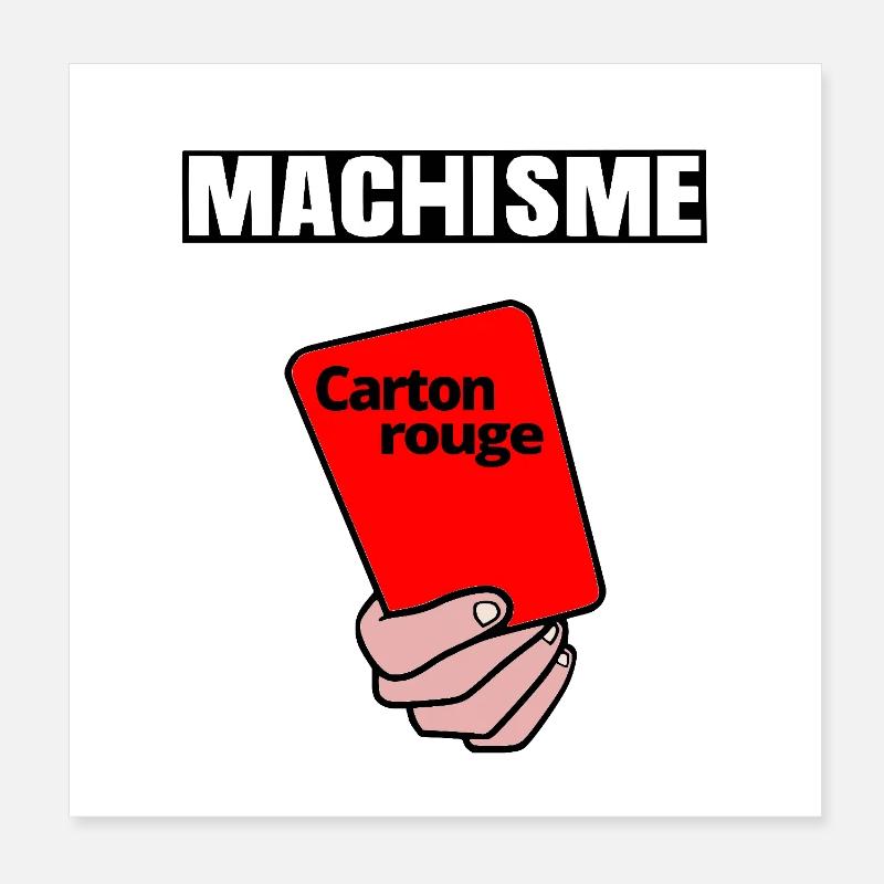 Rote Karte Poster 20x20 cm