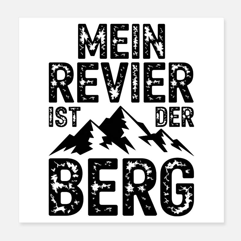 Mon territoire, c’est la montagne Poster 20 x 20 cm