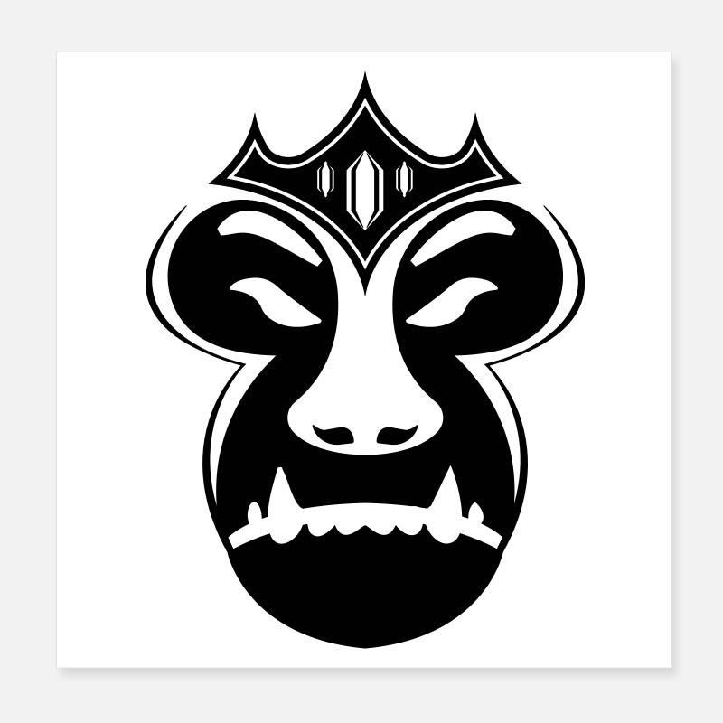 Monkey King – Emblem of Urban Domination Poster 8" x 8" (20x20 cm)