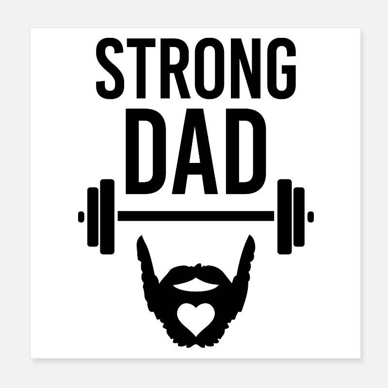 StrongDad – Stark mit Herz Poster 20x20 cm