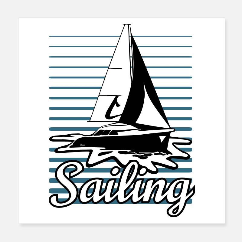 sailboat 002 Poster 20x20 cm