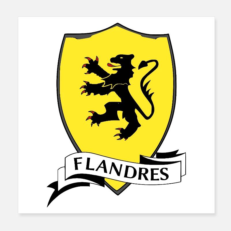 Flandres Poster 20 x 20 cm