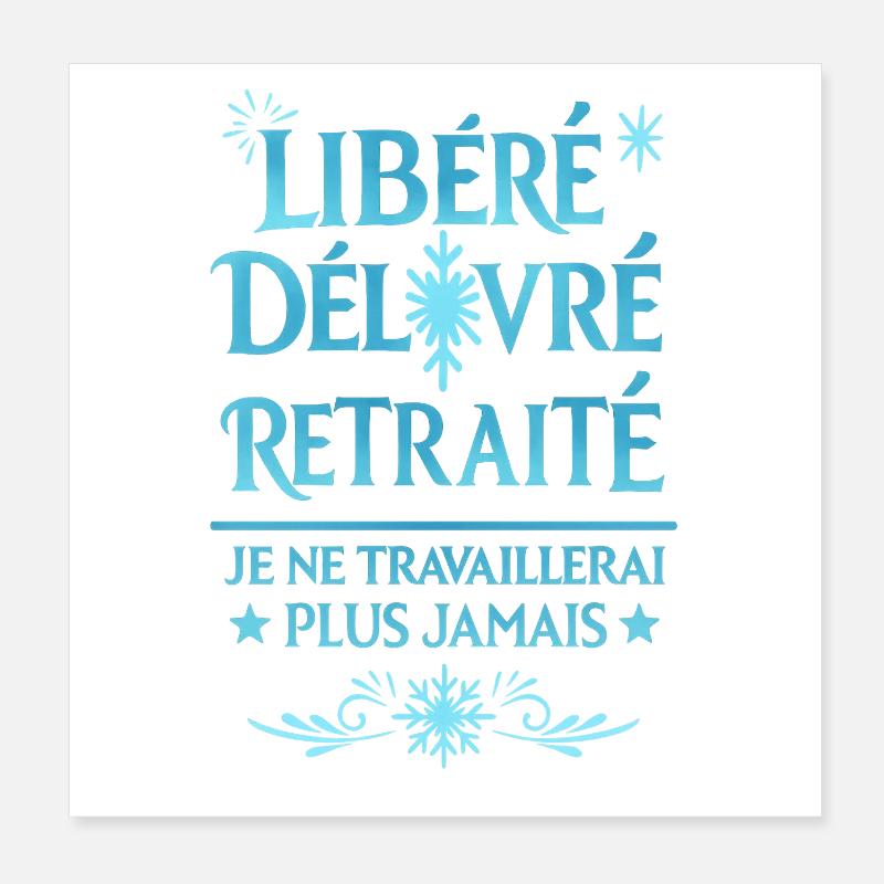 Released, Delivered, Retired Poster 8" x 8" (20x20 cm)