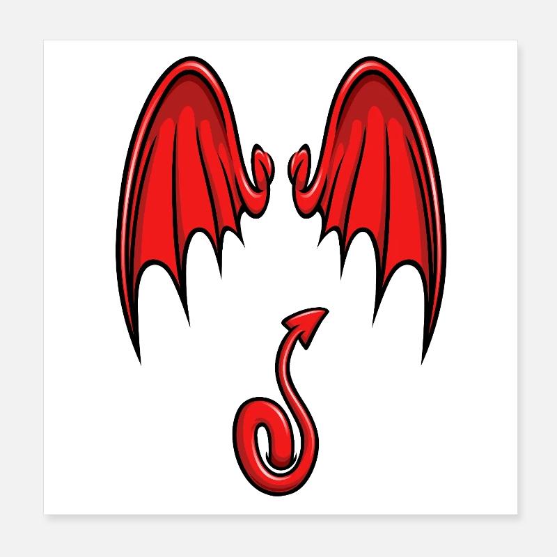 I'm a little devil Poster 8" x 8" (20x20 cm)
