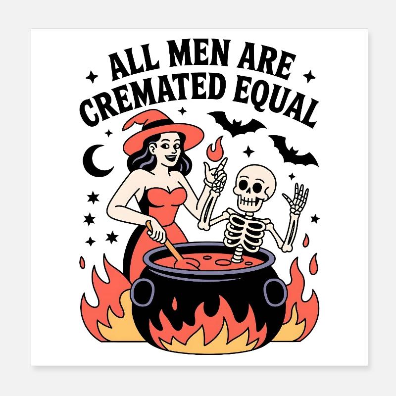 Alle Menschen werden gleich eingeäschert Poster 20x20 cm