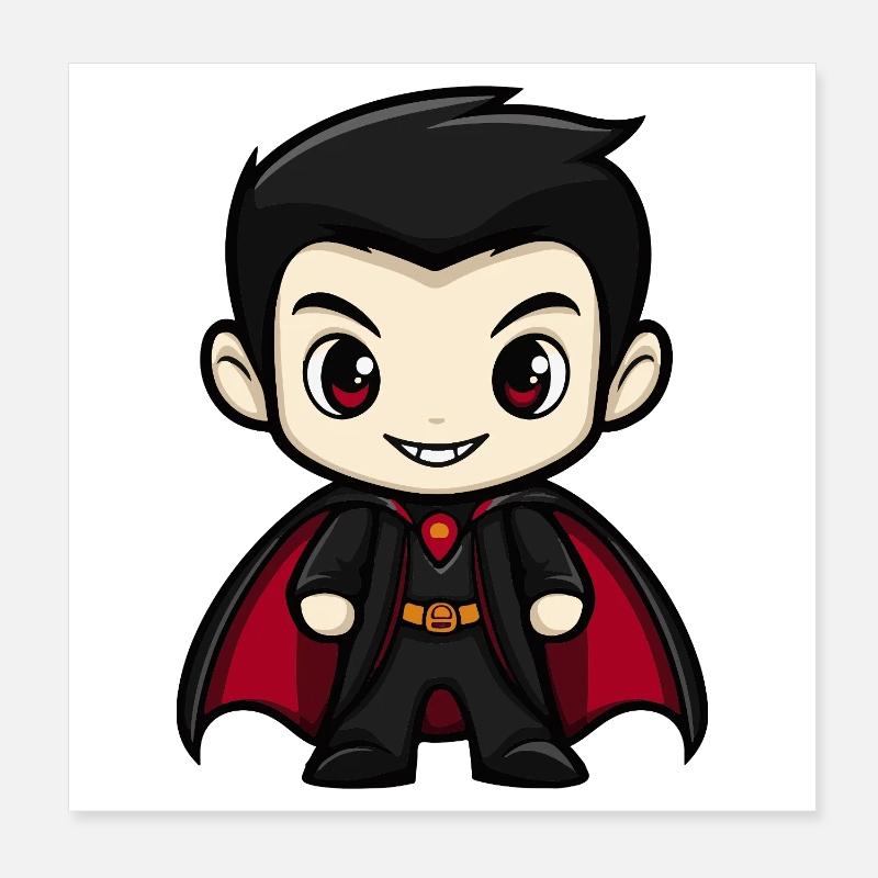 Vampire Comic Poster 8" x 8" (20x20 cm)