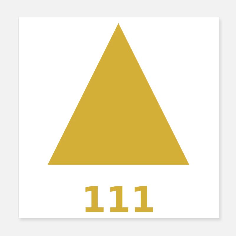 Minimalistische Triangulate Levitate Illustration Poster 20x20 cm