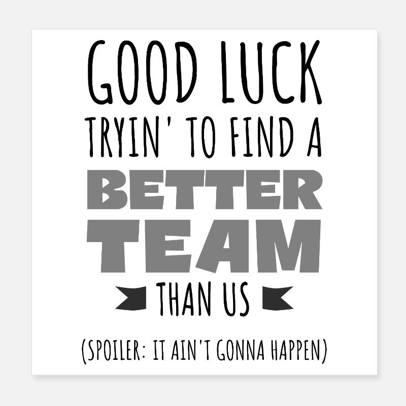 Motivational Teamwork  Poster 8" x 8" (20x20 cm)