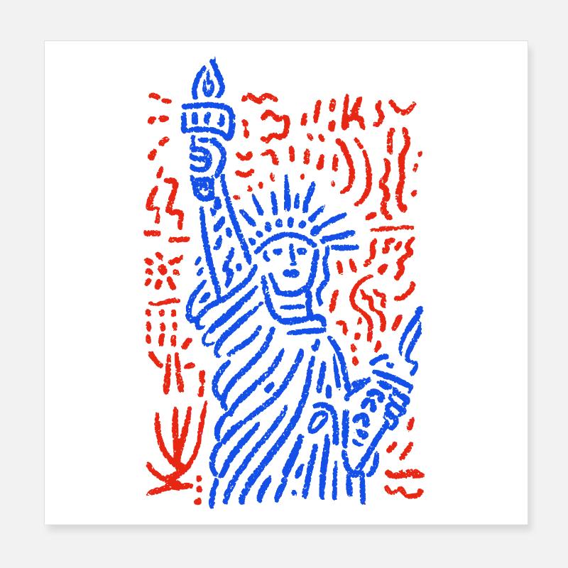Dame liberté Poster 20 x 20 cm