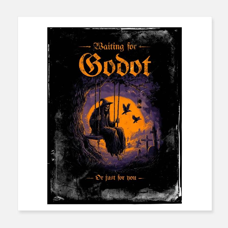 Waiting for Godot Poster 20x20 cm