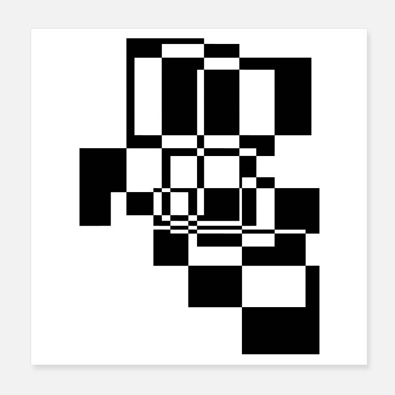 Abstrakte Formen und Muster Geschenk Poster 20x20 cm