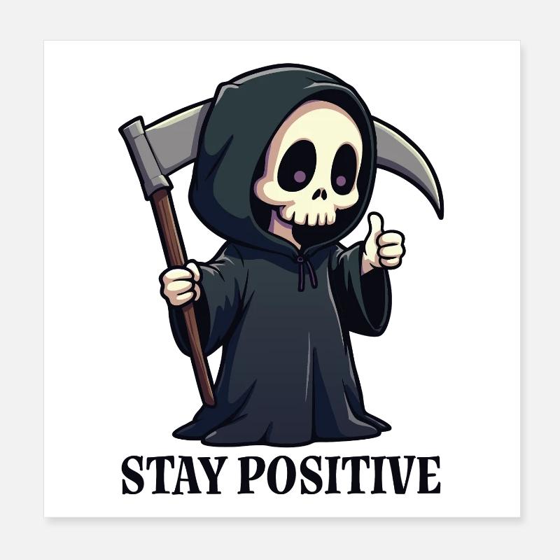 Bleiben Sie positiv Poster 20x20 cm