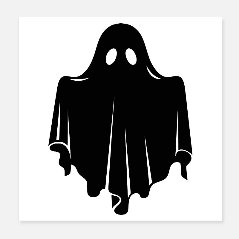 Ghost Boo Halloween Pullover Hoodie Poster 8" x 8" (20x20 cm)