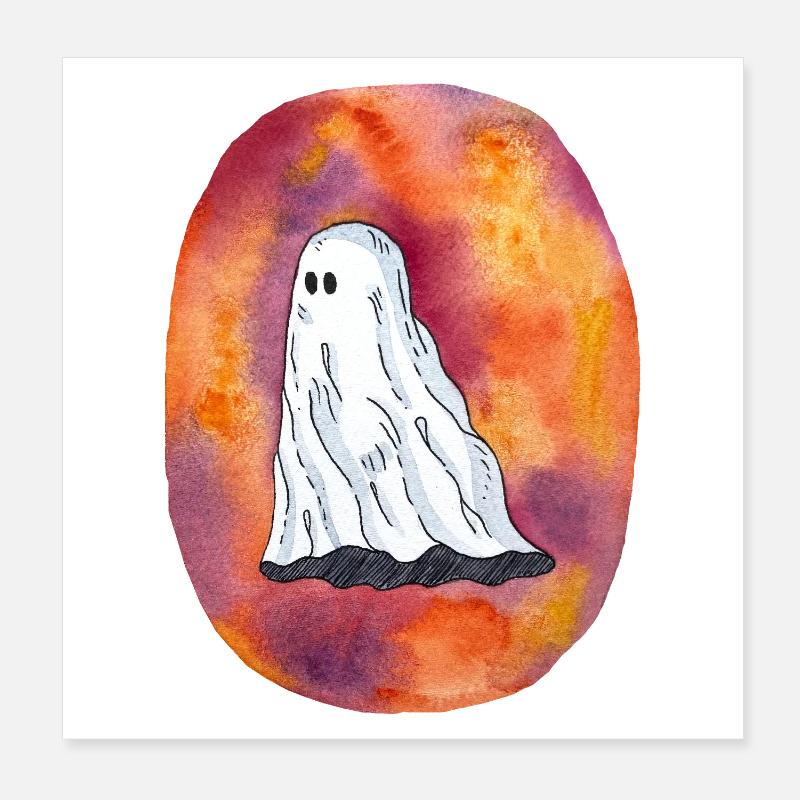 Geist in feurigen Farben Poster 20 x 20 cm