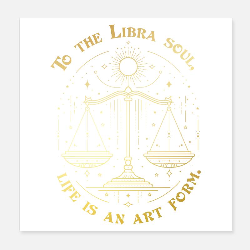 Zur Waage-Seele – Sternzeichen-Design Poster 20x20 cm