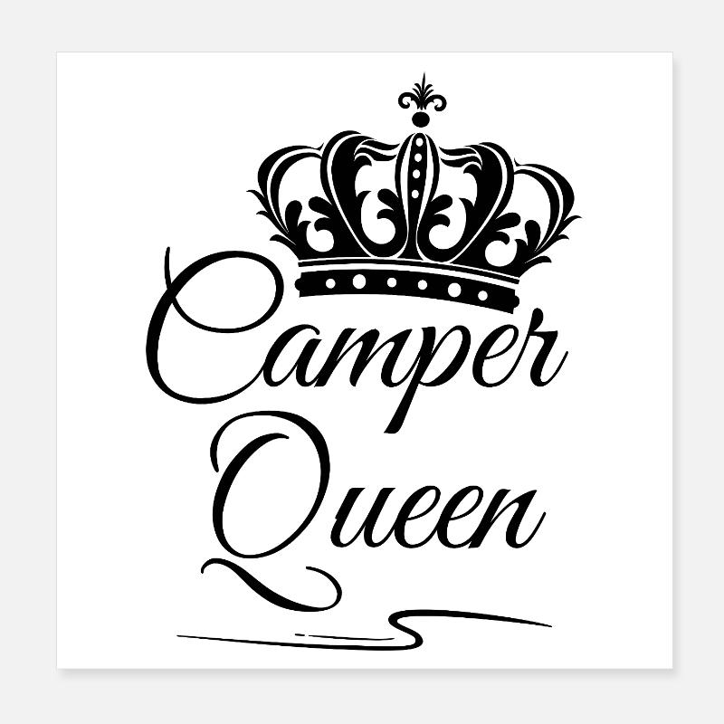 Camper Queen Poster 20x20 cm
