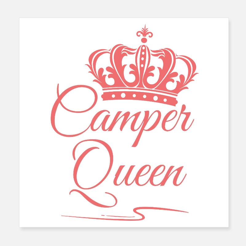 Camper Queen Poster 8" x 8" (20x20 cm)