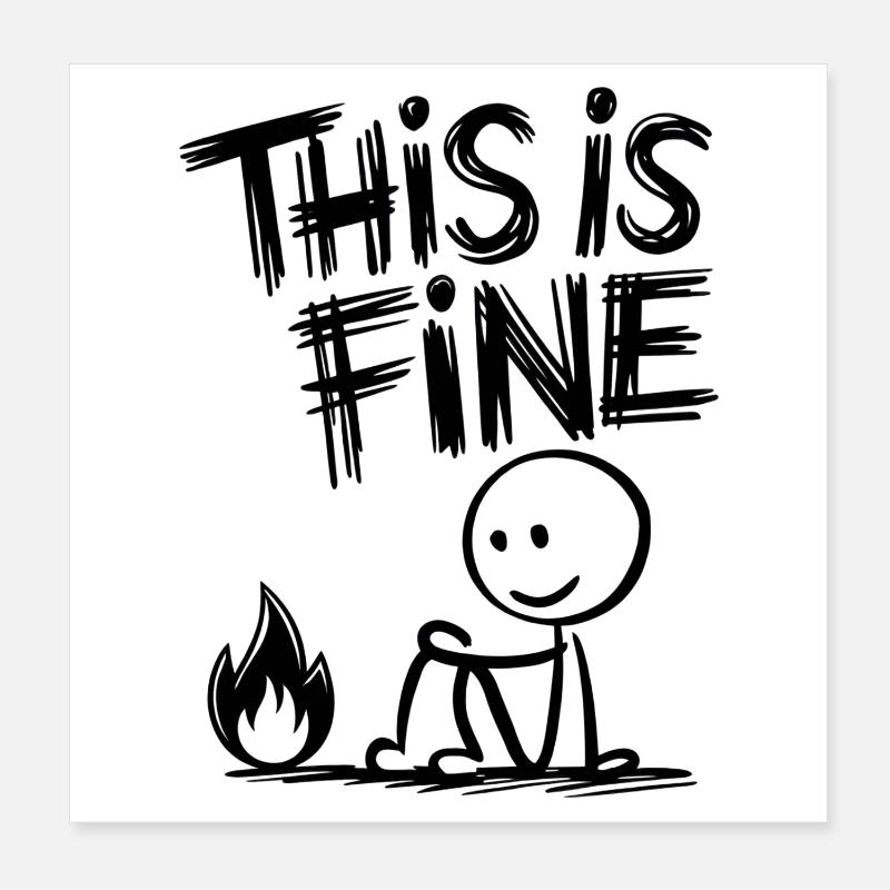 Sarcastic Doodle Poster 8" x 8" (20x20 cm)