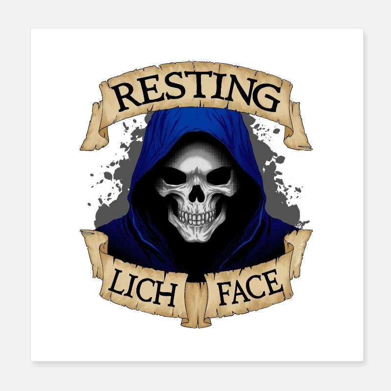 Face de Liche au repos Poster 20 x 20 cm