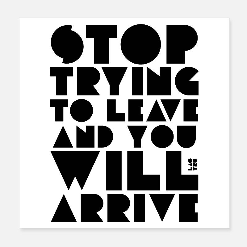 Citation de Lao Tseu Poster 20 x 20 cm