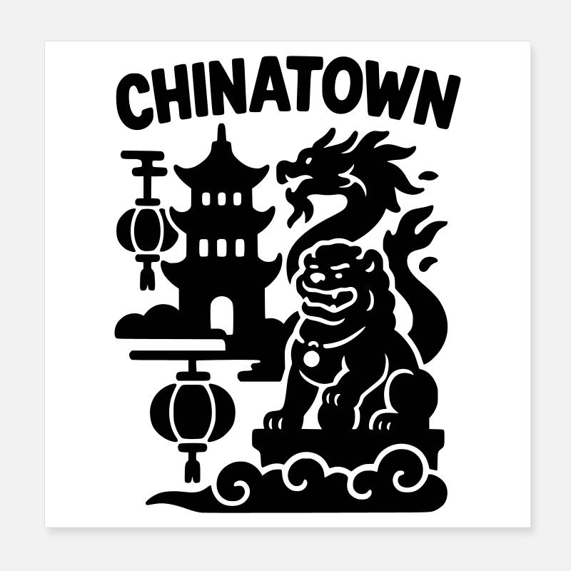 chinatown Poster 20x20 cm