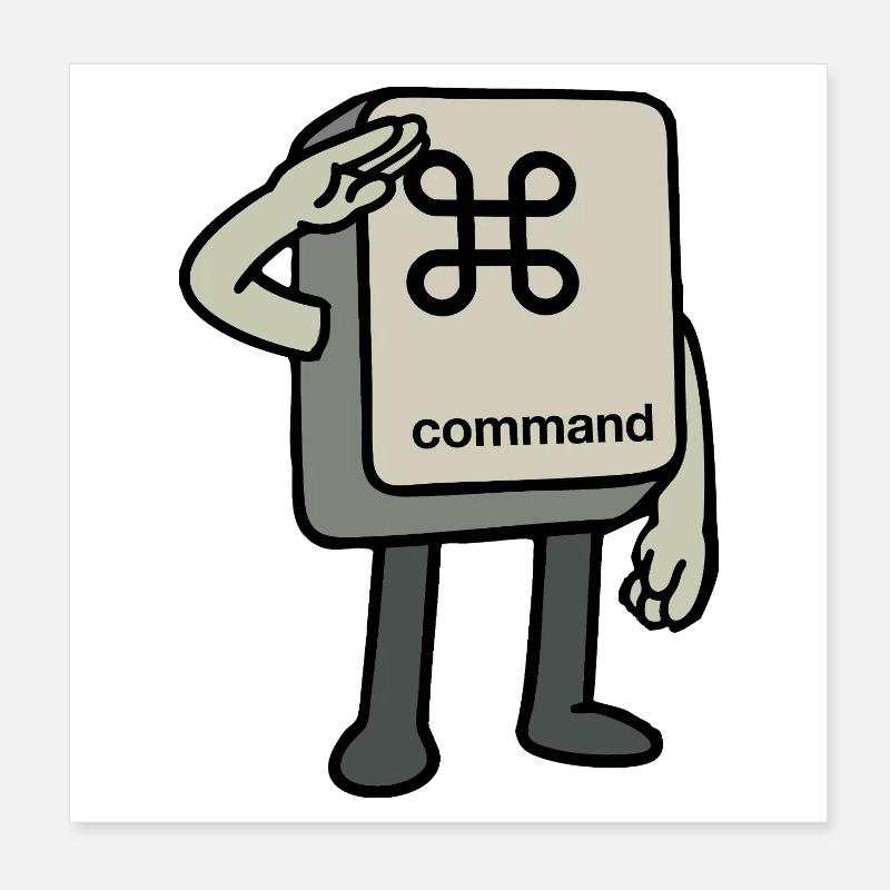 Befehlstaste Poster 20x20 cm