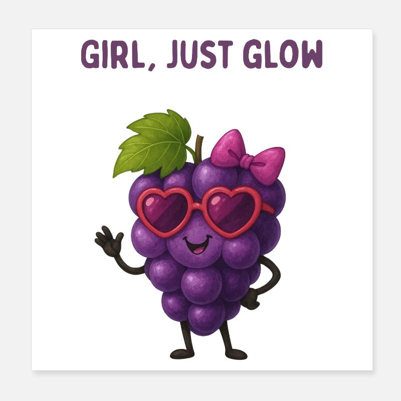 Grappa Glow Girl Power Poster 8" x 8" (20x20 cm)