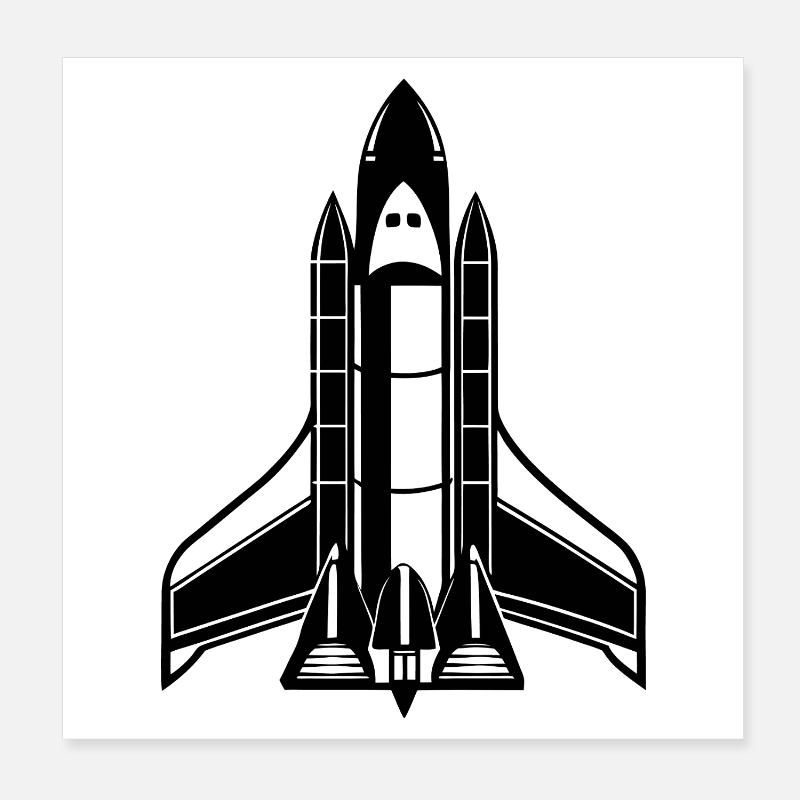 Space shuttle Poster 8" x 8" (20x20 cm)