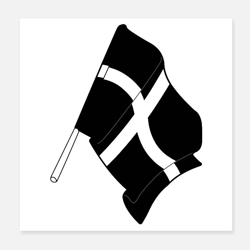 Cornwall-Flagge Poster 20x20 cm