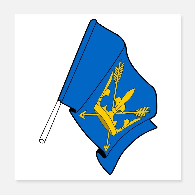 Drapeau du Suffolk Poster 20 x 20 cm