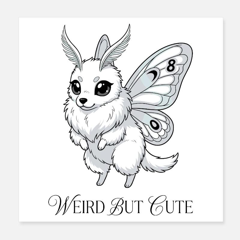 Un papillon étrange mais mignon du 8e anniversaire Poster 20 x 20 cm