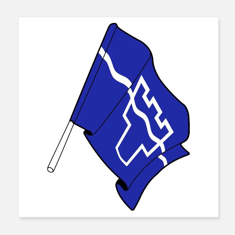 Drapeau du Tyne et de la Tenue Poster 20 x 20 cm