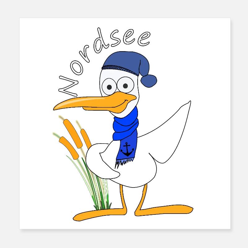 Nordsee Poster 20x20 cm