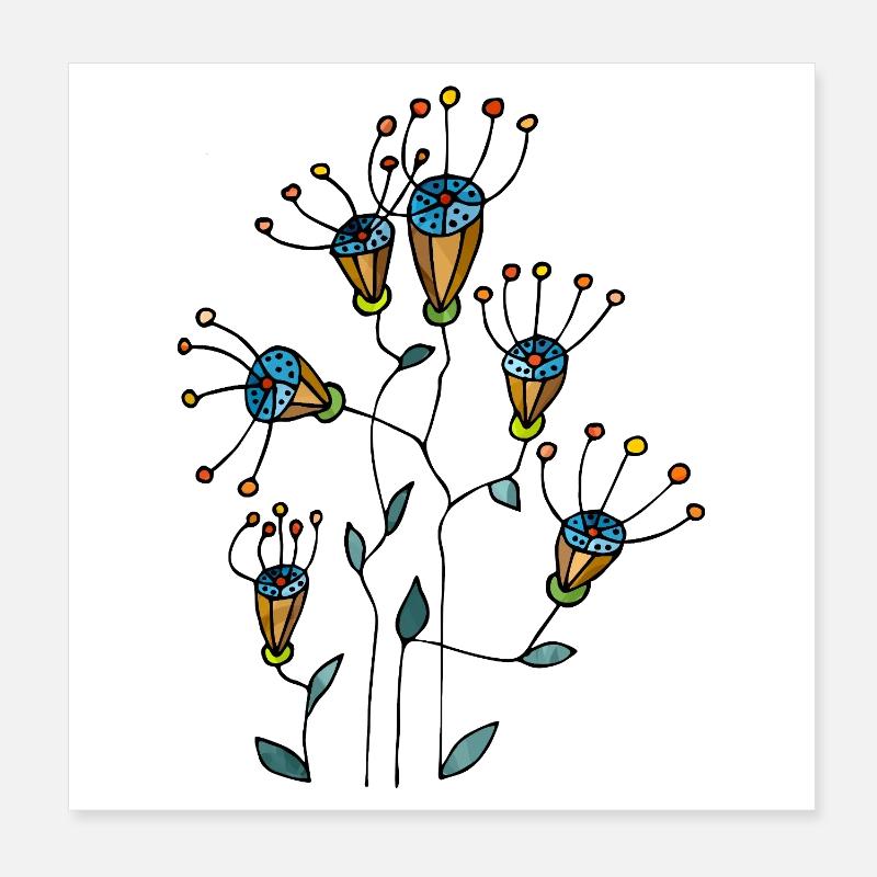 Fleur Poster 20 x 20 cm