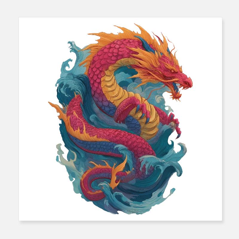 Dragon Poster 20 x 20 cm