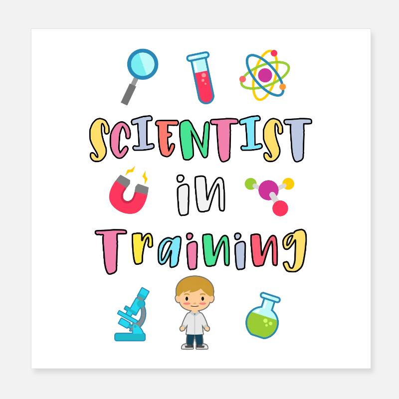 Young scientist in training Poster 8" x 8" (20x20 cm)