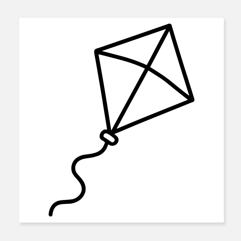 Kite Poster 8" x 8" (20x20 cm)