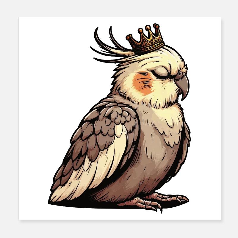 Calopsitte Calopsitte Calopsitte Oiseau calopsitte Poster 20 x 20 cm