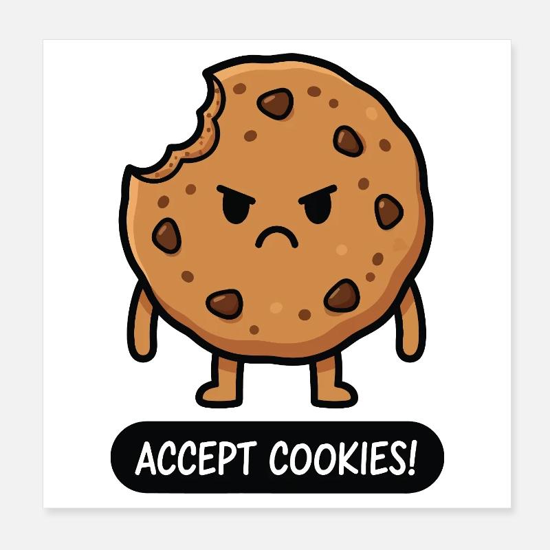 Accepter les cookies Poster 20 x 20 cm