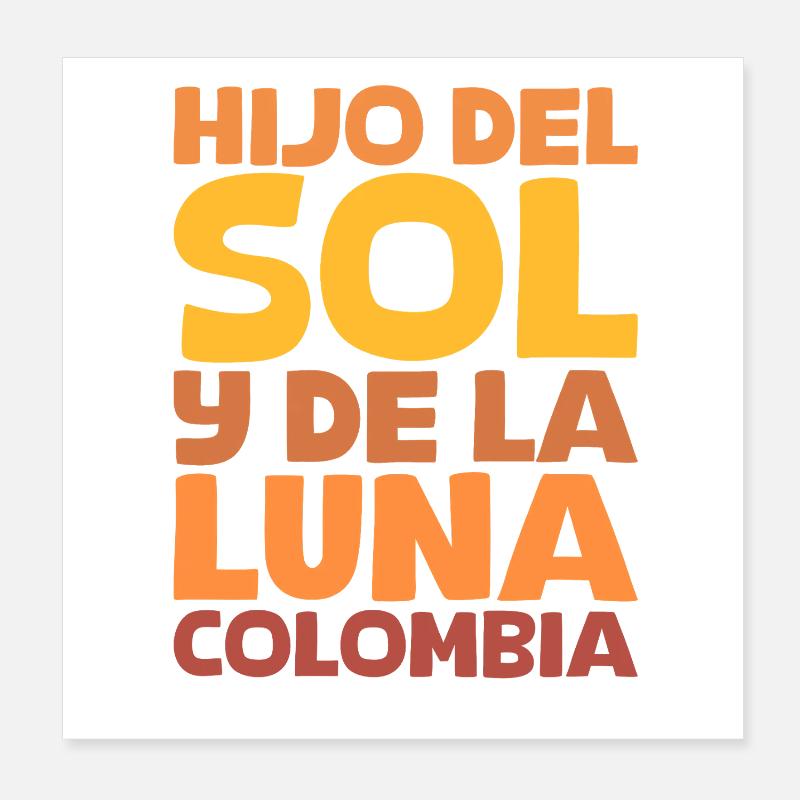 Fils du Soleil et de la Lune Colombie Poster 20 x 20 cm