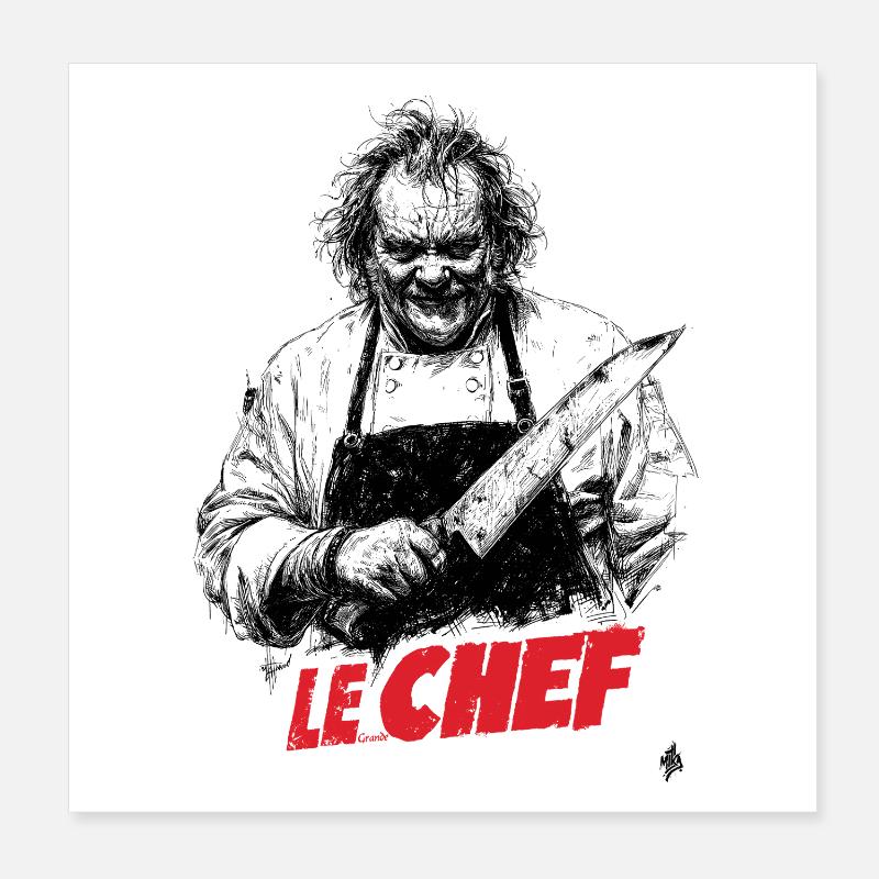 Le Chef Poster 20x20 cm