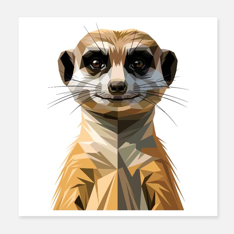 Suricate Suricate Douce Mangouste Suricate Poster 20 x 20 cm